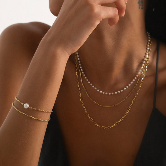 Beaded Pearl Bracelet