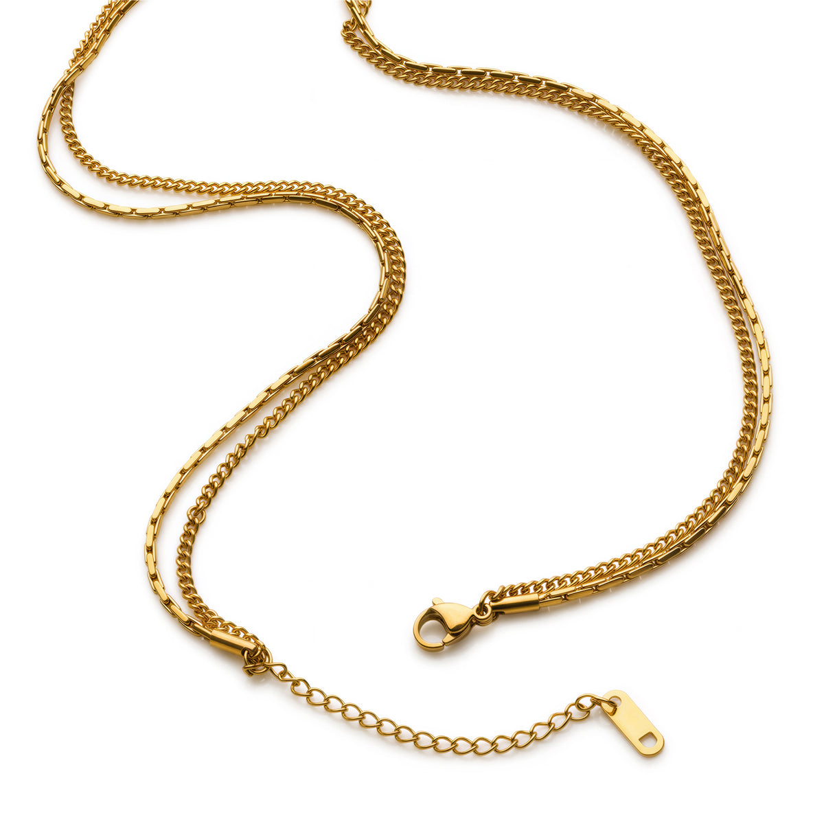 Layered Azure Necklace (Gold)