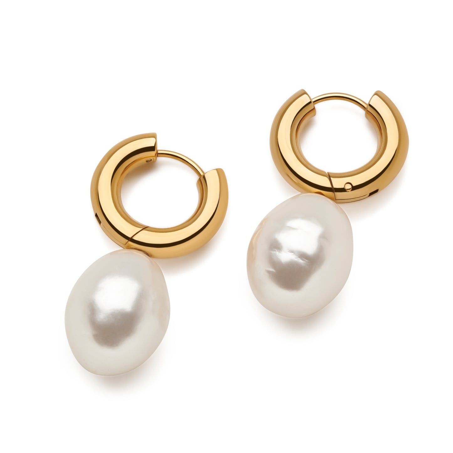 Pearly Hoop Earrings