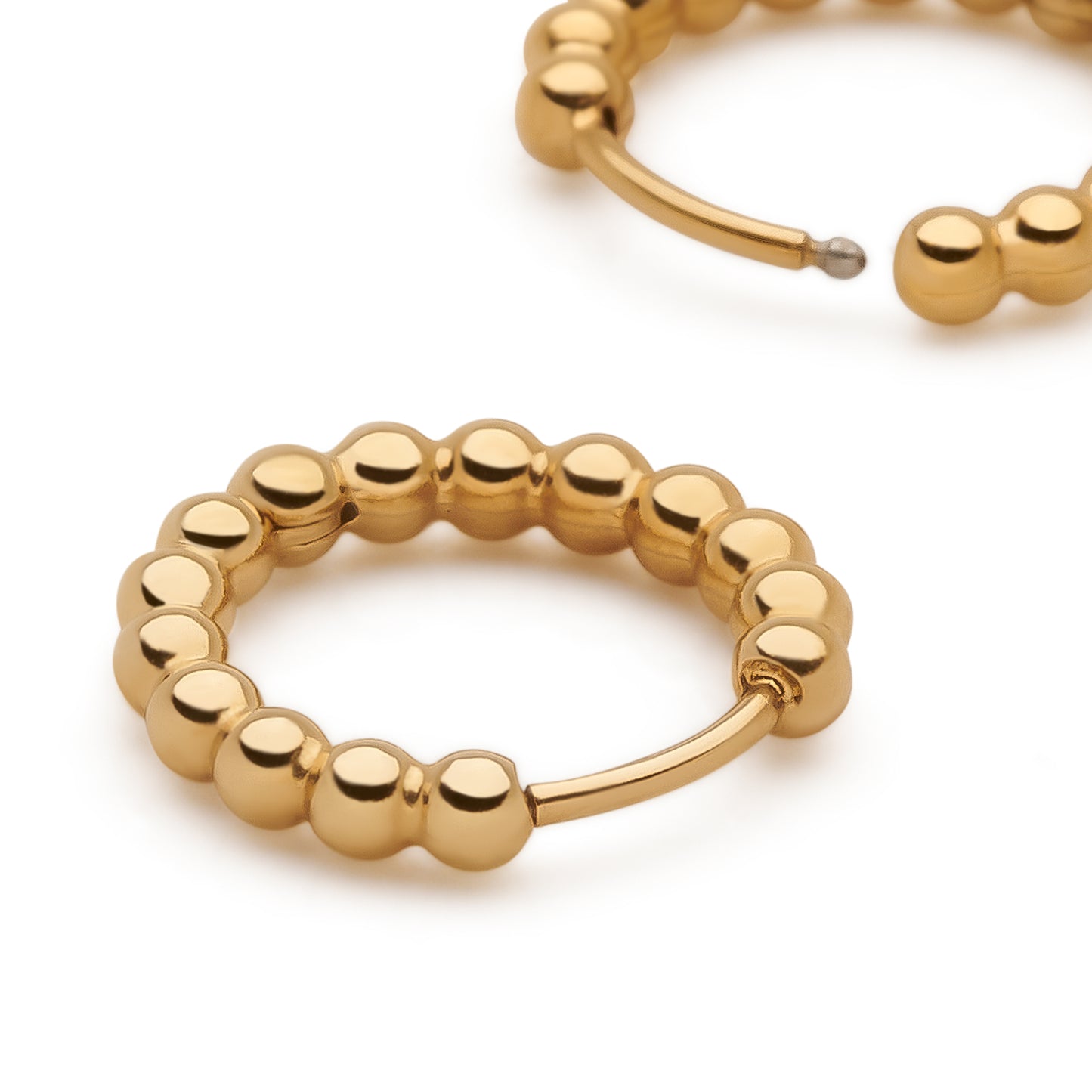 BEAD HOOP EARRINGS