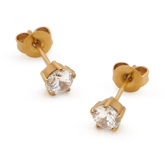 Solitaire Stud Earrings
