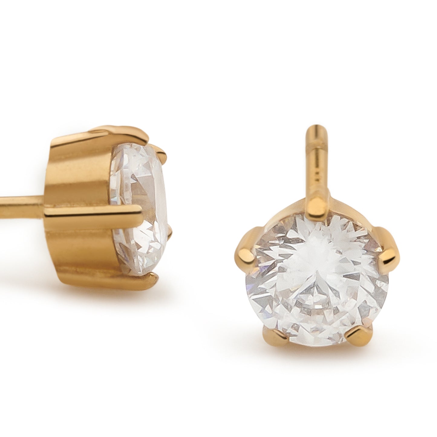 Solitaire Stud Earrings