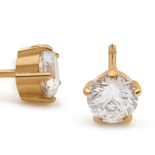 Solitaire Stud Earrings