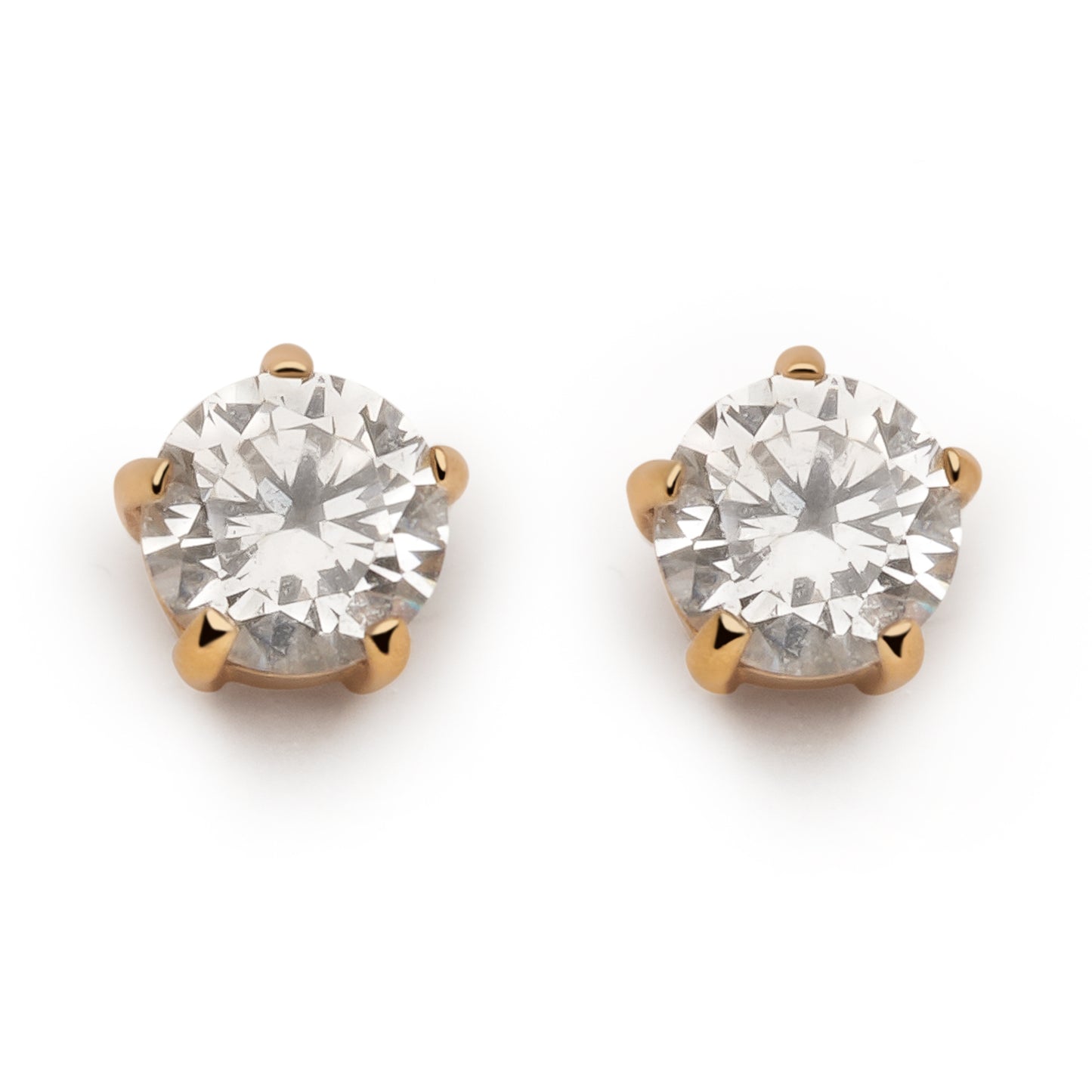 Solitaire Stud Earrings