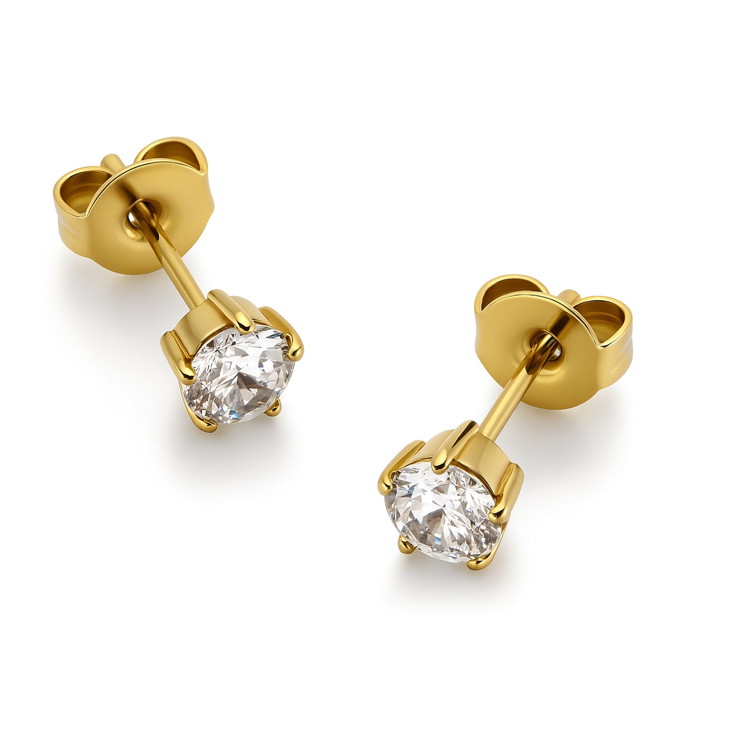 Solitaire Stud Earrings