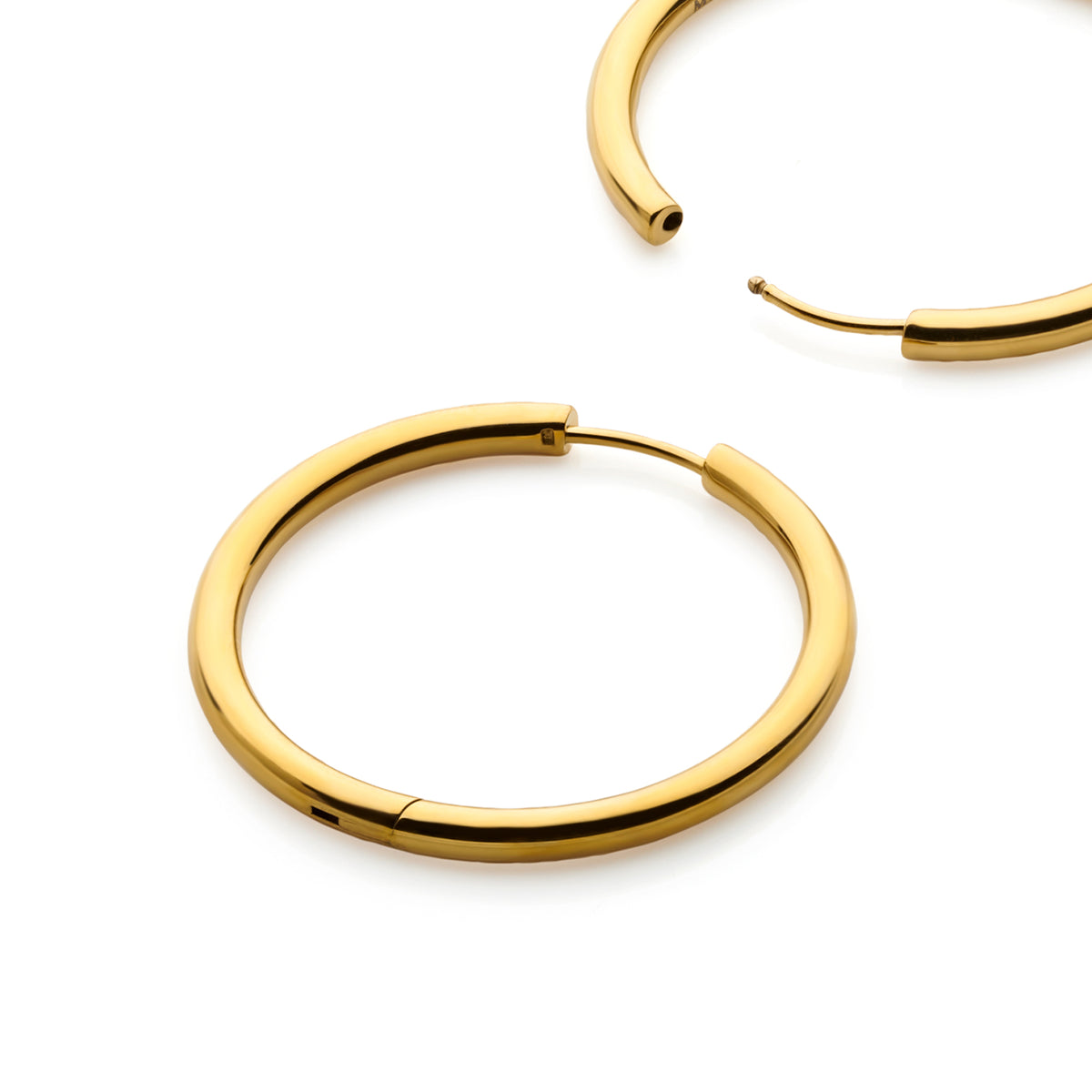 Classic Tube Hoops (Gold)