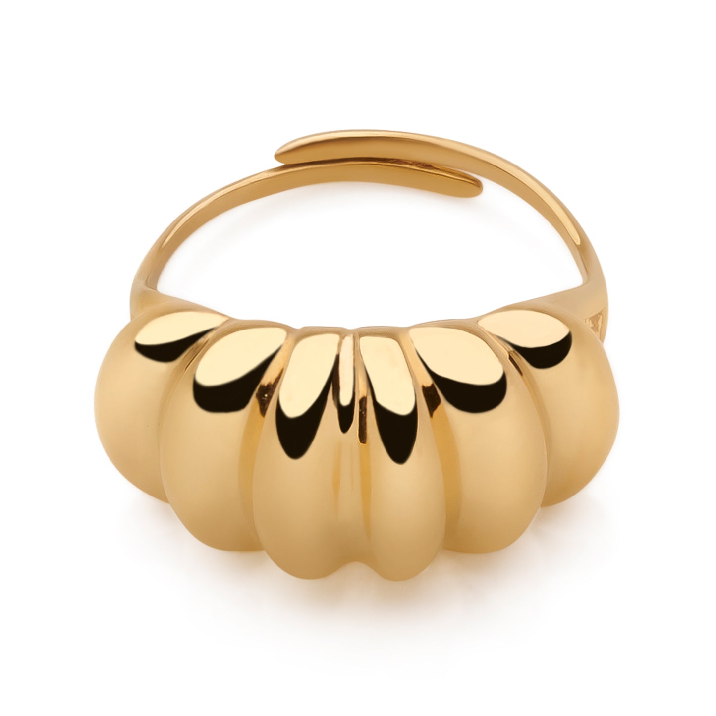 GOLD CROISSANT RING