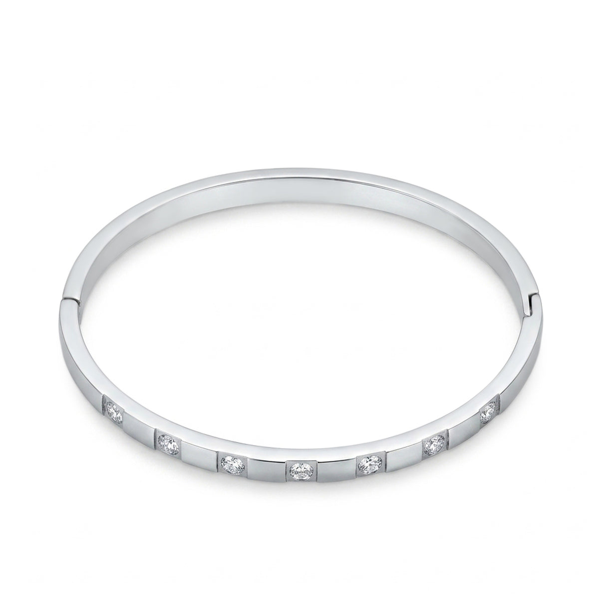 Classic CZ Bangle (Platinum)