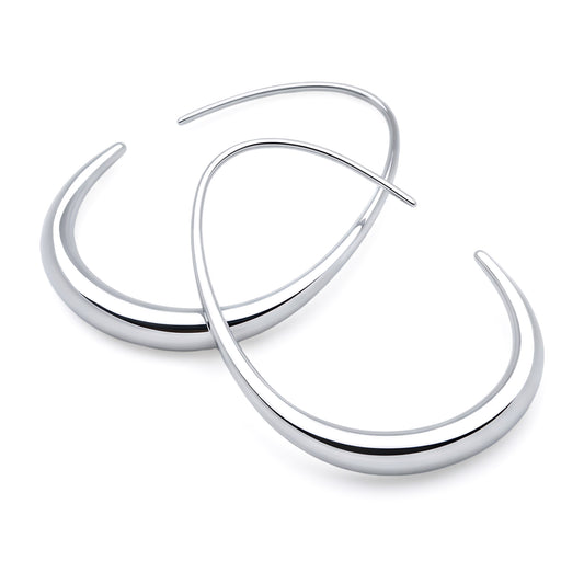 Sculpted Hoop (Platinum)