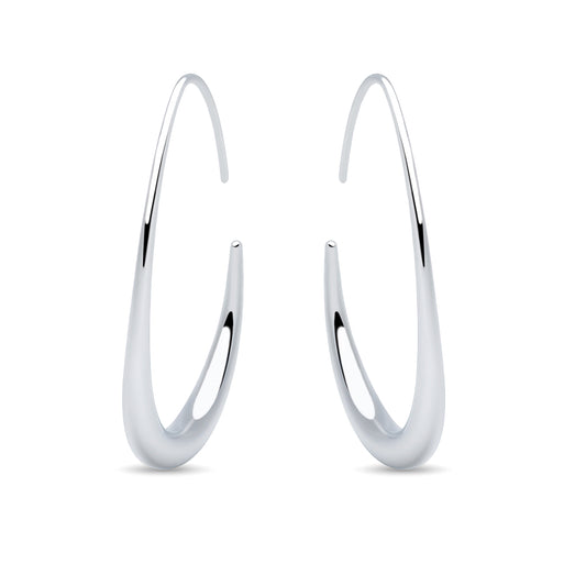 Sculpted Hoop (Platinum)