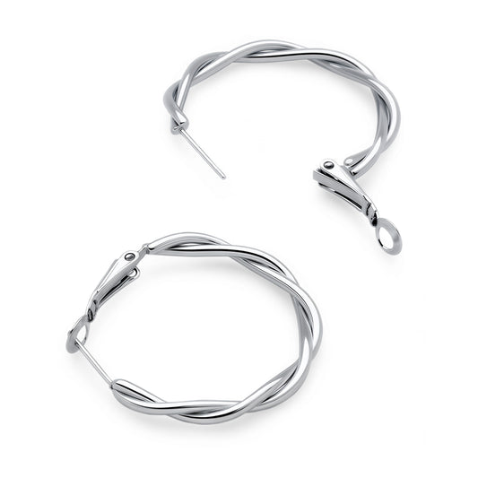 Twist Hoops (Platinum)