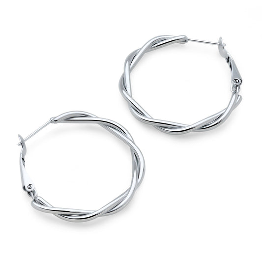 Twist Hoops (Platinum)