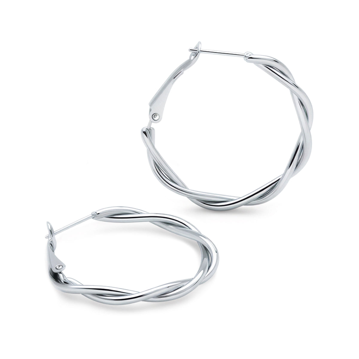 Twist Hoops (Platinum)