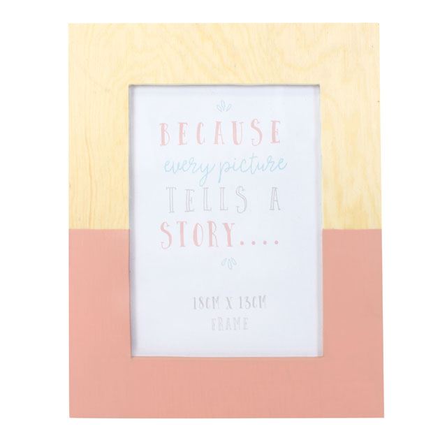 Pink Wooden Geo Frame