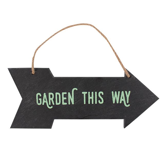 Slate Garden This Way Sign