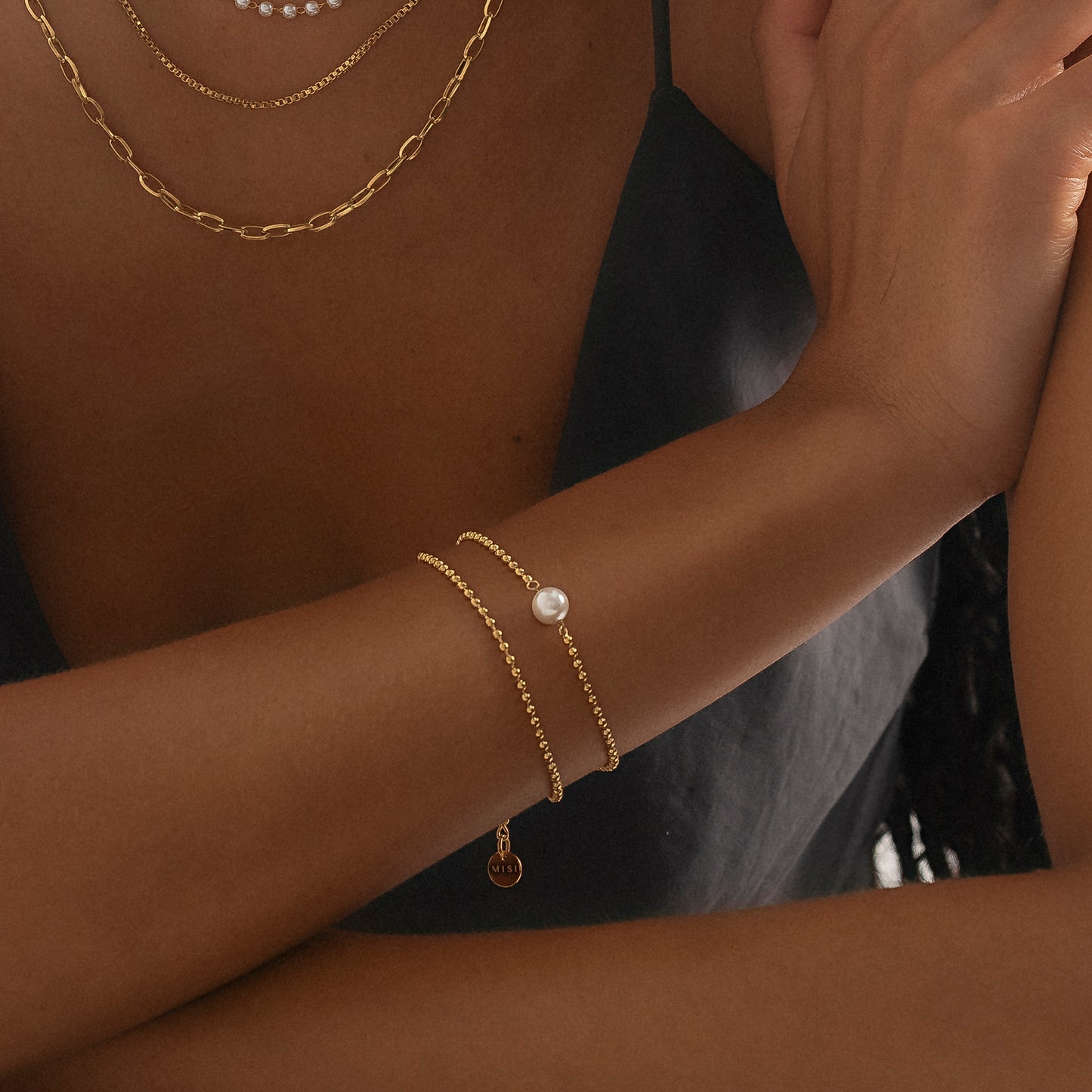 BEADED PEARL BRACELET