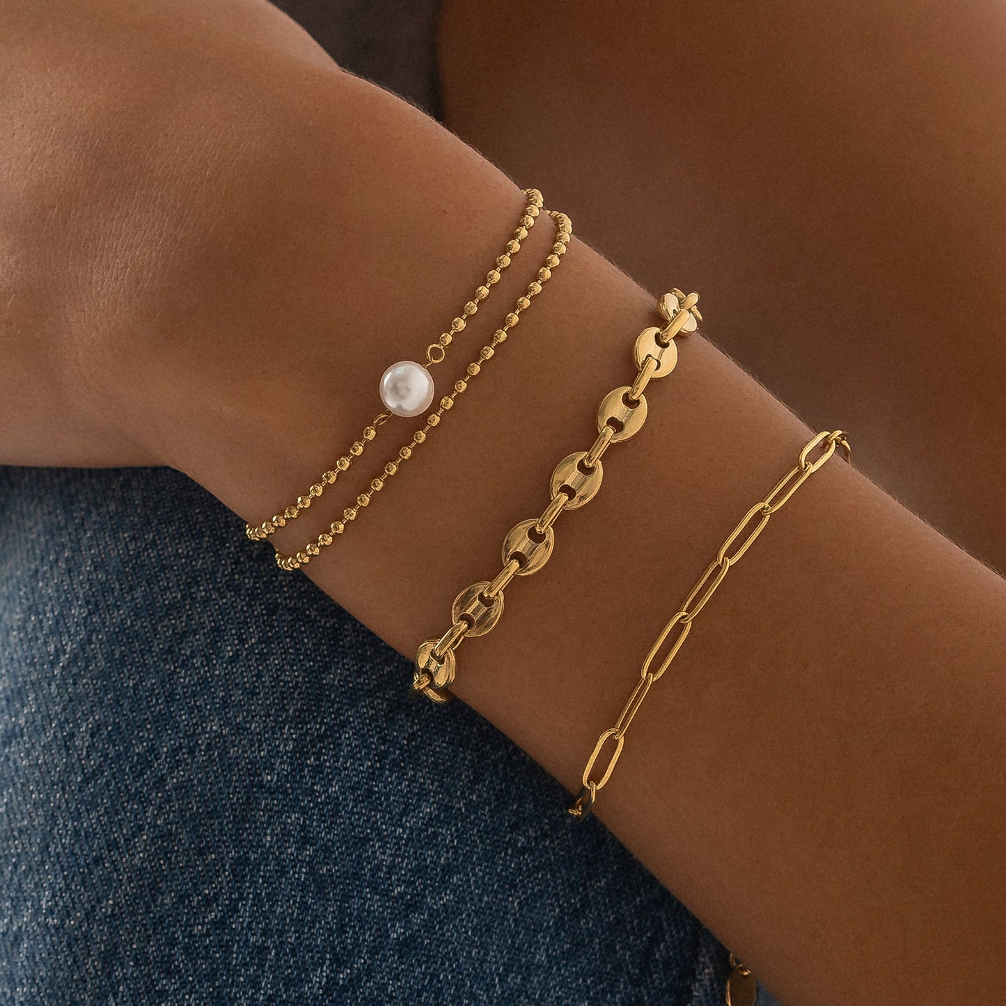 BEADED PEARL BRACELET