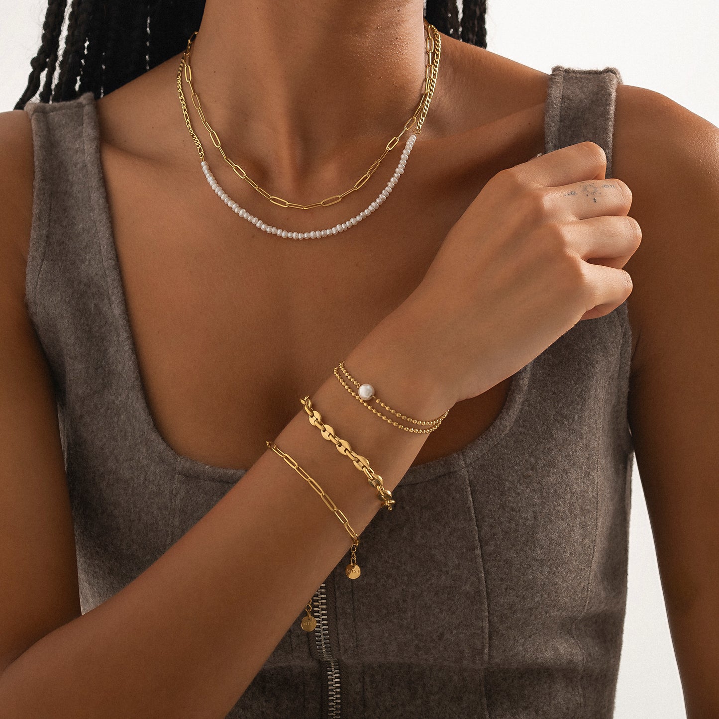 BEADED PEARL BRACELET