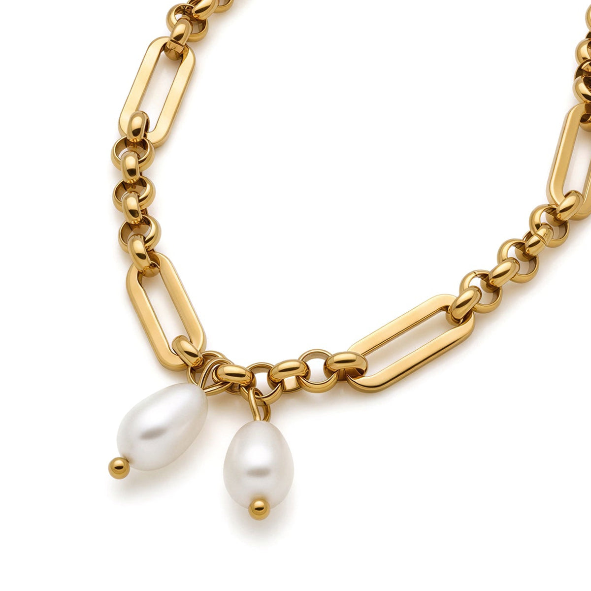 Paperlink Pearl Bracelet (Gold)