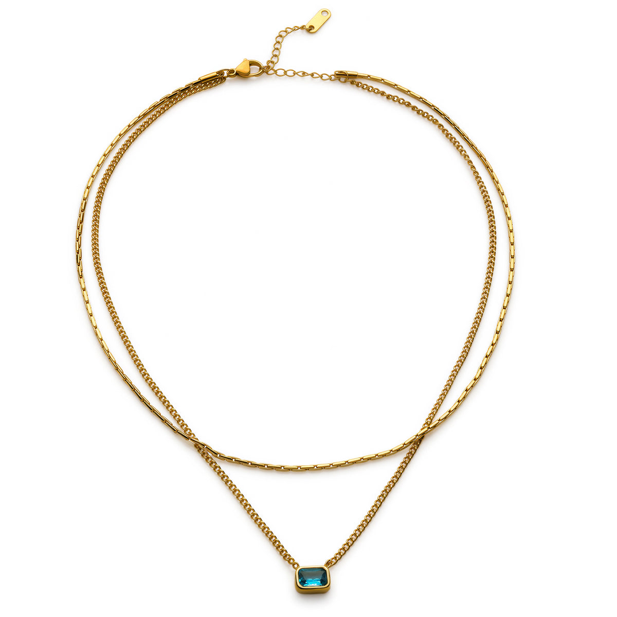 Layered Azure Necklace (Gold)