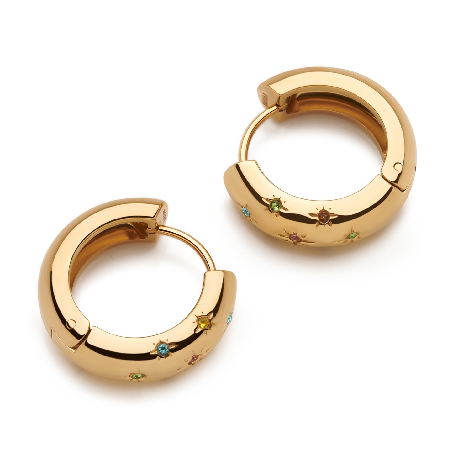 Rainbow Spark Hoops