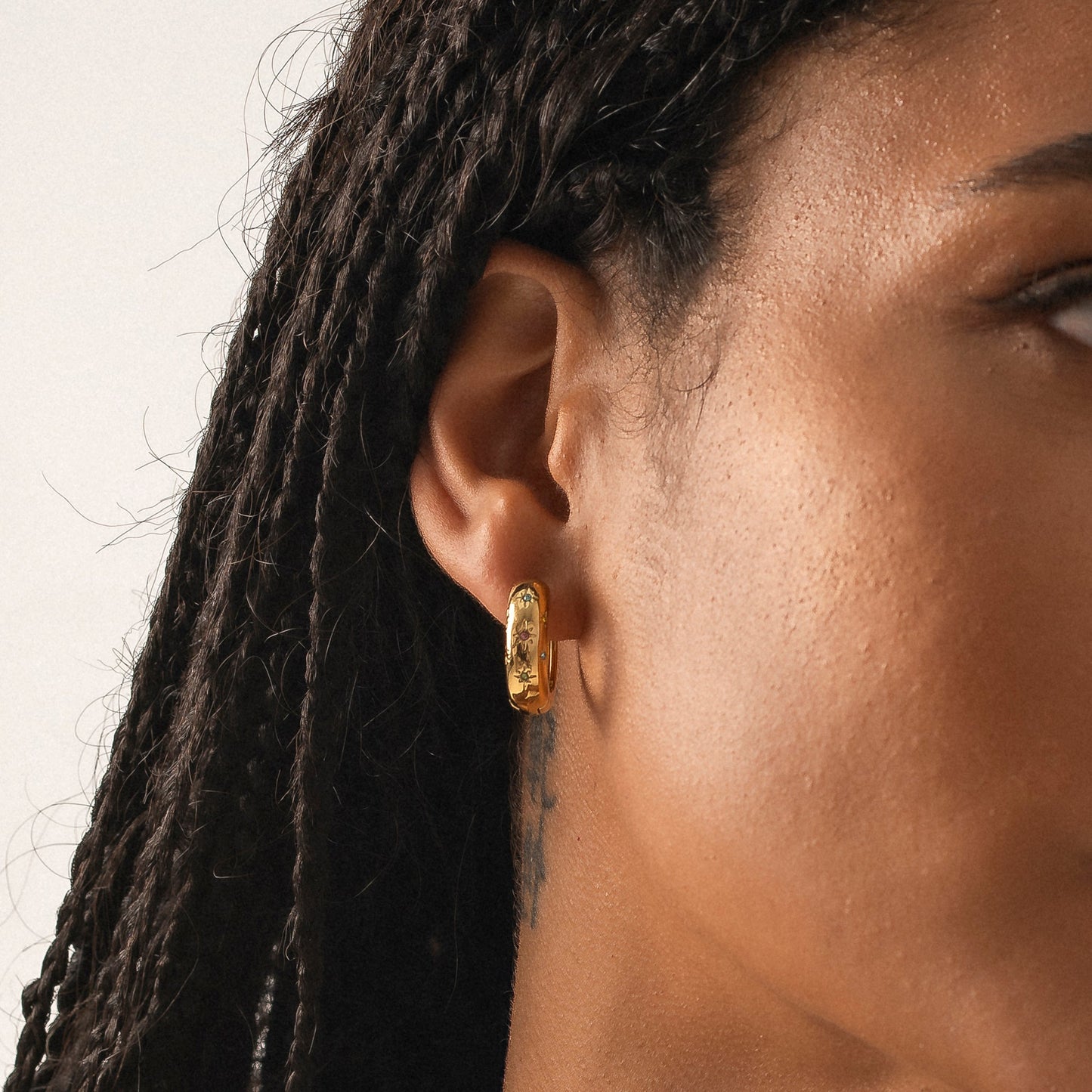 Rainbow Spark Hoops