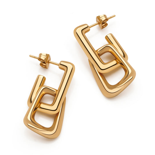 Tote Link Hoop Earrings