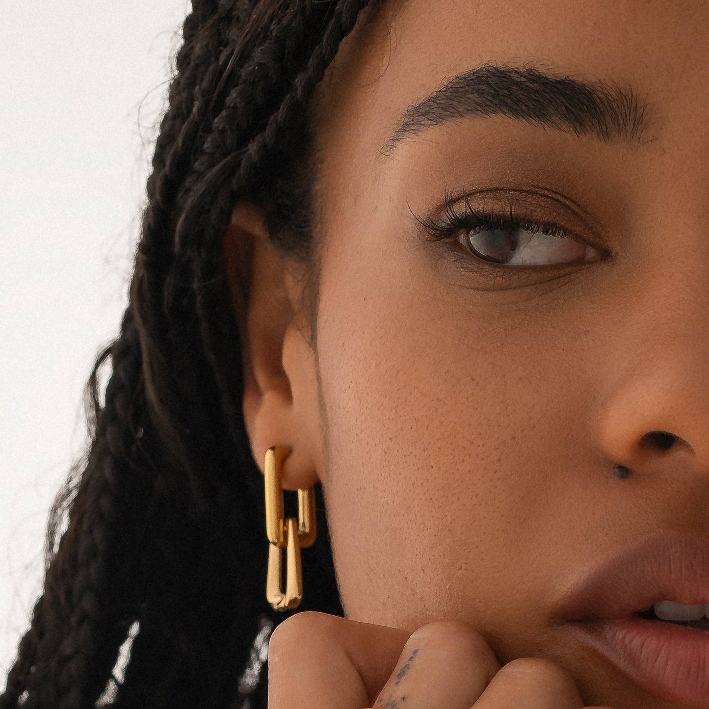 Tote Link Hoop Earrings