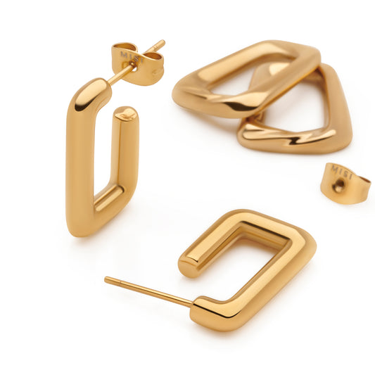 Tote Link Hoop Earrings