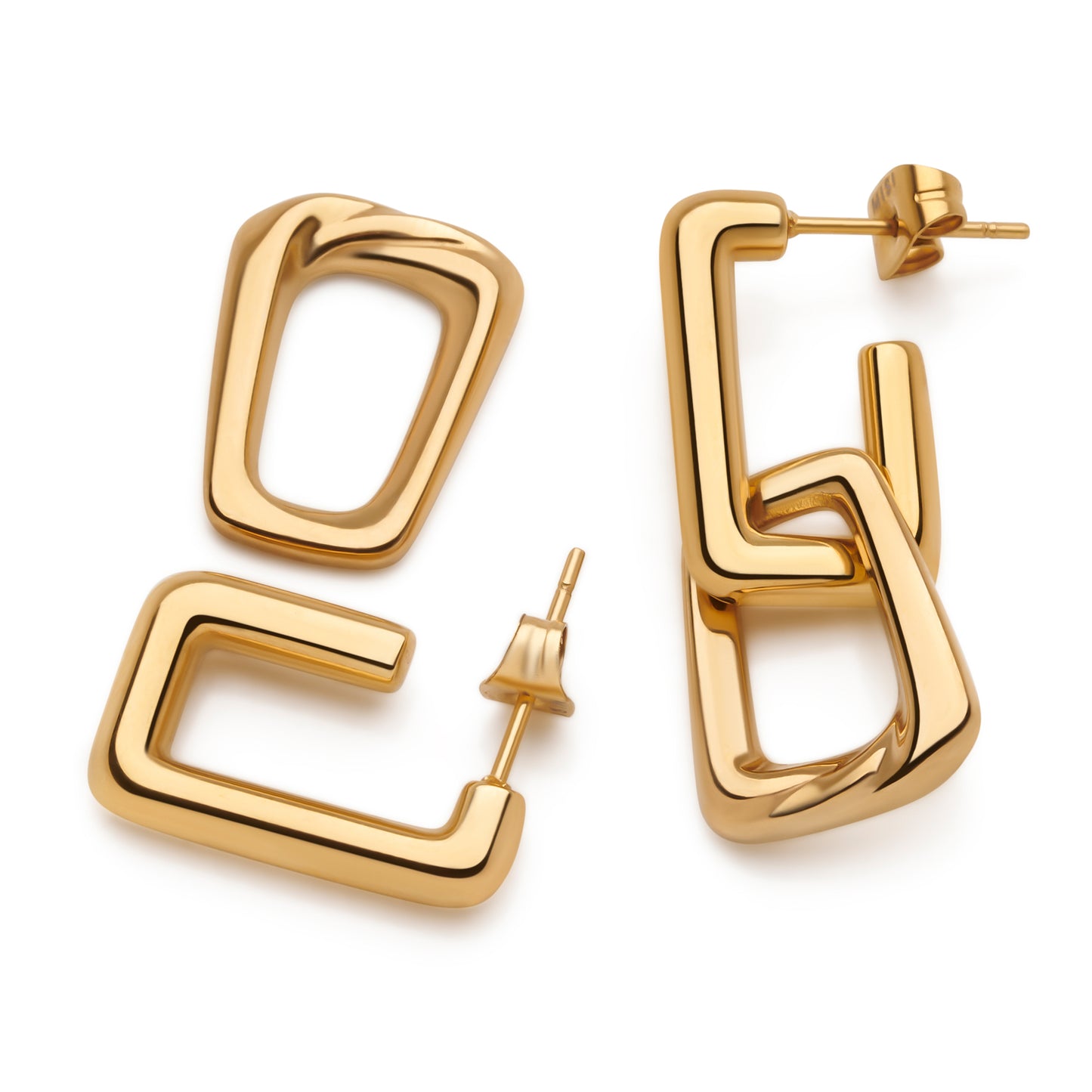 Tote Link Hoop Earrings