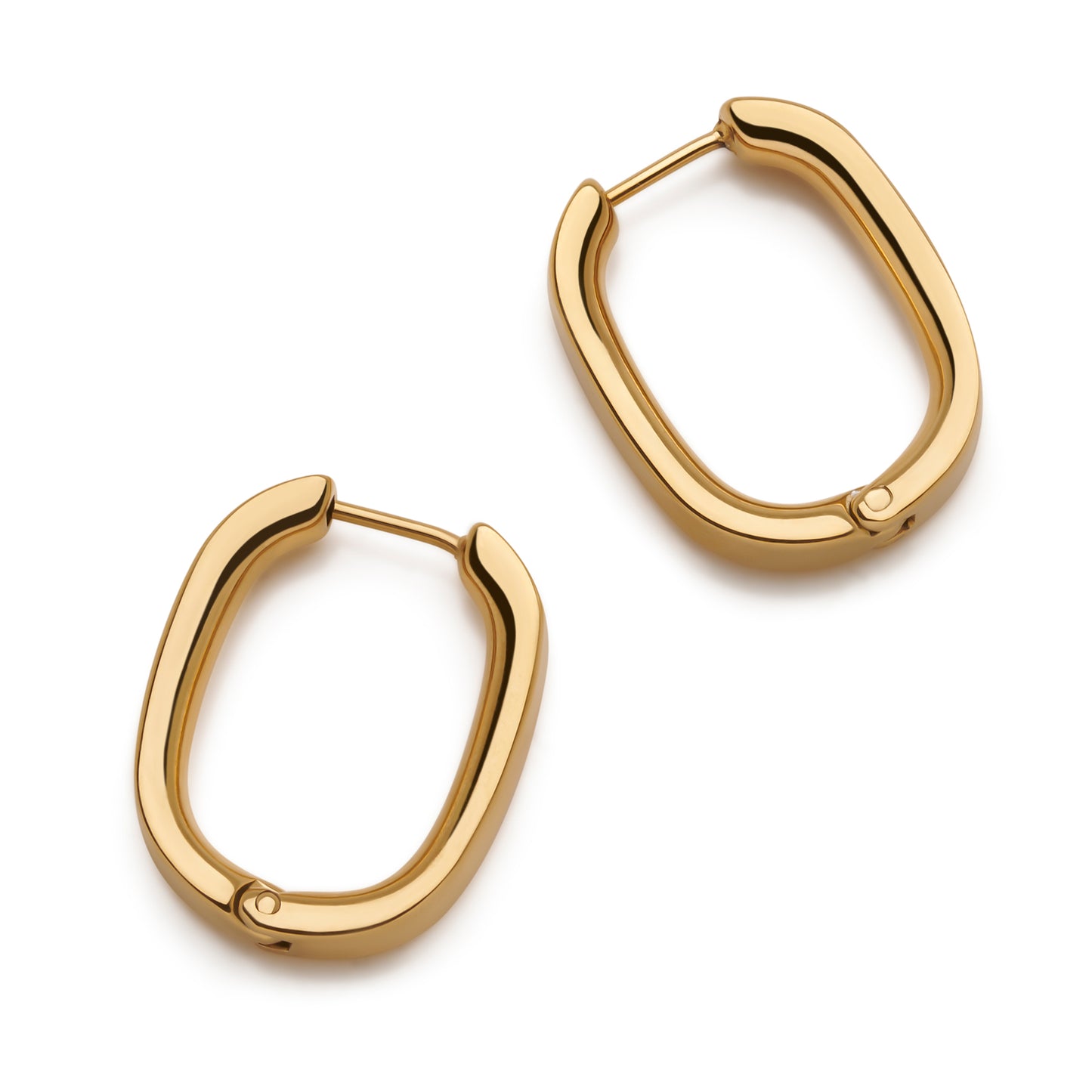 FLAT OVAL HOOP EARRINGS