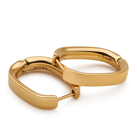 Flat Oval Hoop Earrings