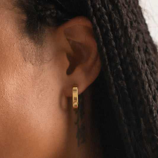 Flat Oval Hoop Earrings