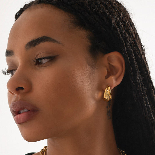 Russian Wedding Hoop Earrings