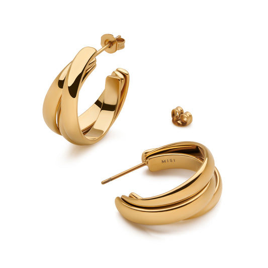Russian Wedding Hoop Earrings