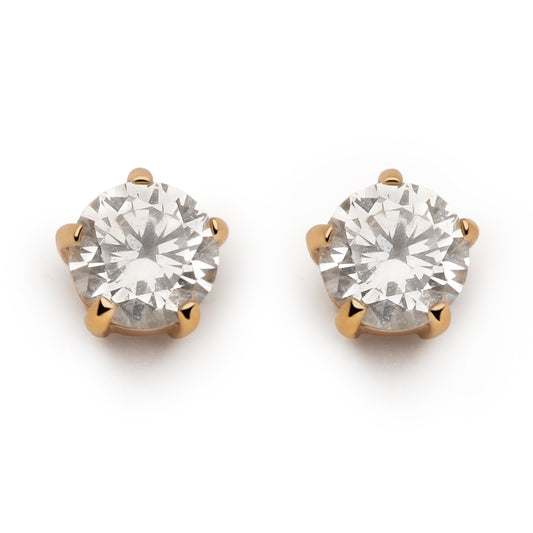 Solitaire Stud Earrings
