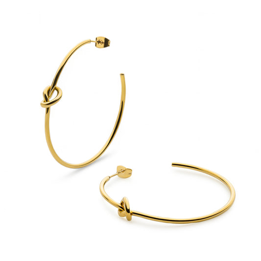 Knot Hoop Earrings