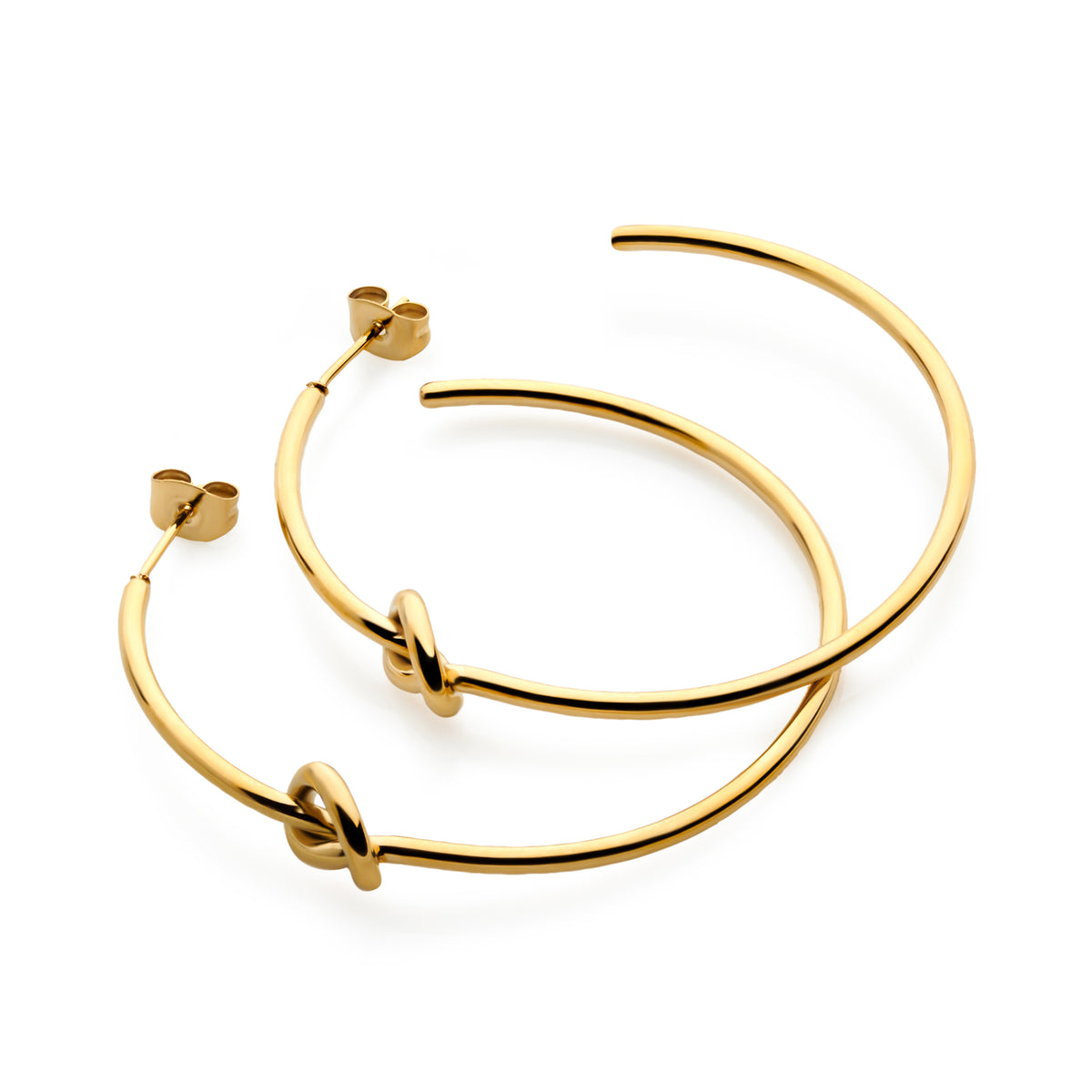 Knot Hoop Earrings