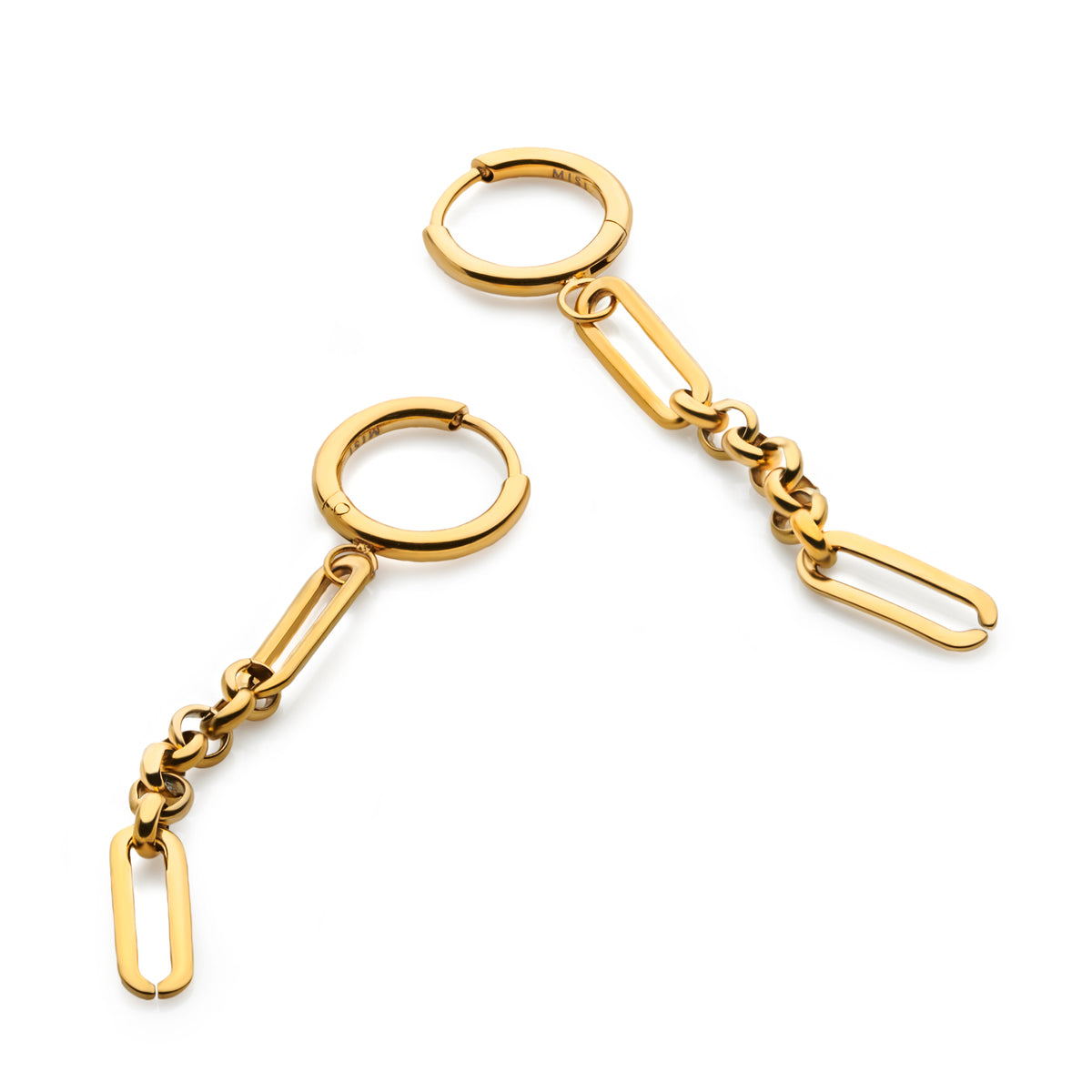 Paperlink Drop Hoops (Gold)