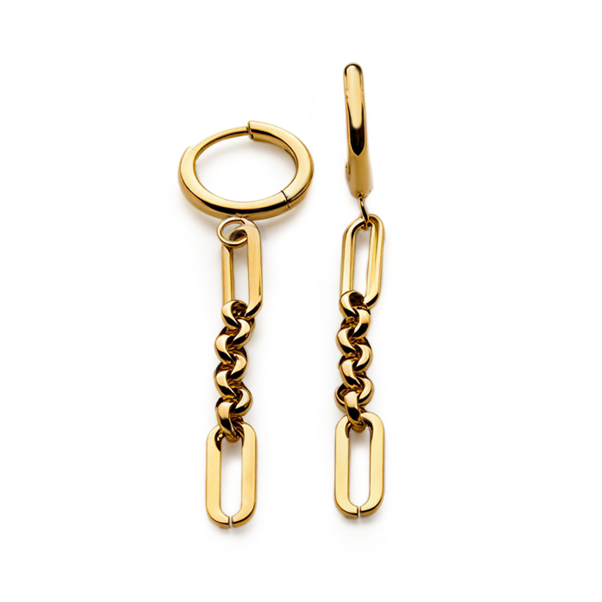 Paperlink Drop Hoops (Gold)