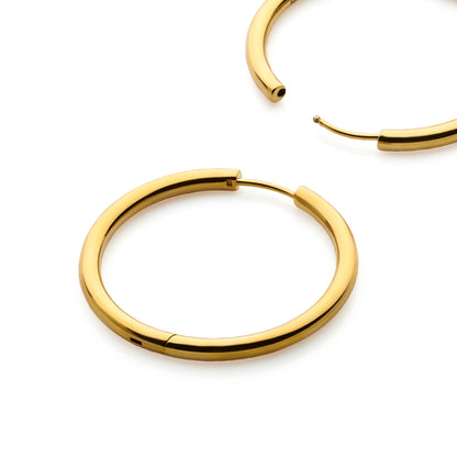 Classic Tube Hoops (Gold)