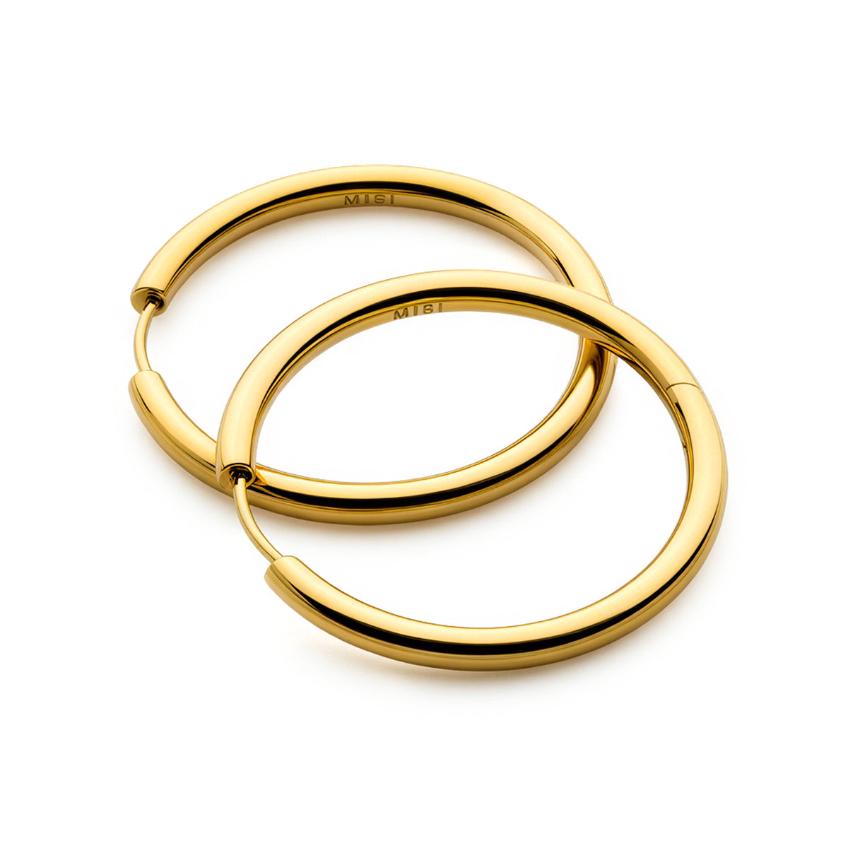 Classic Tube Hoops (Gold)