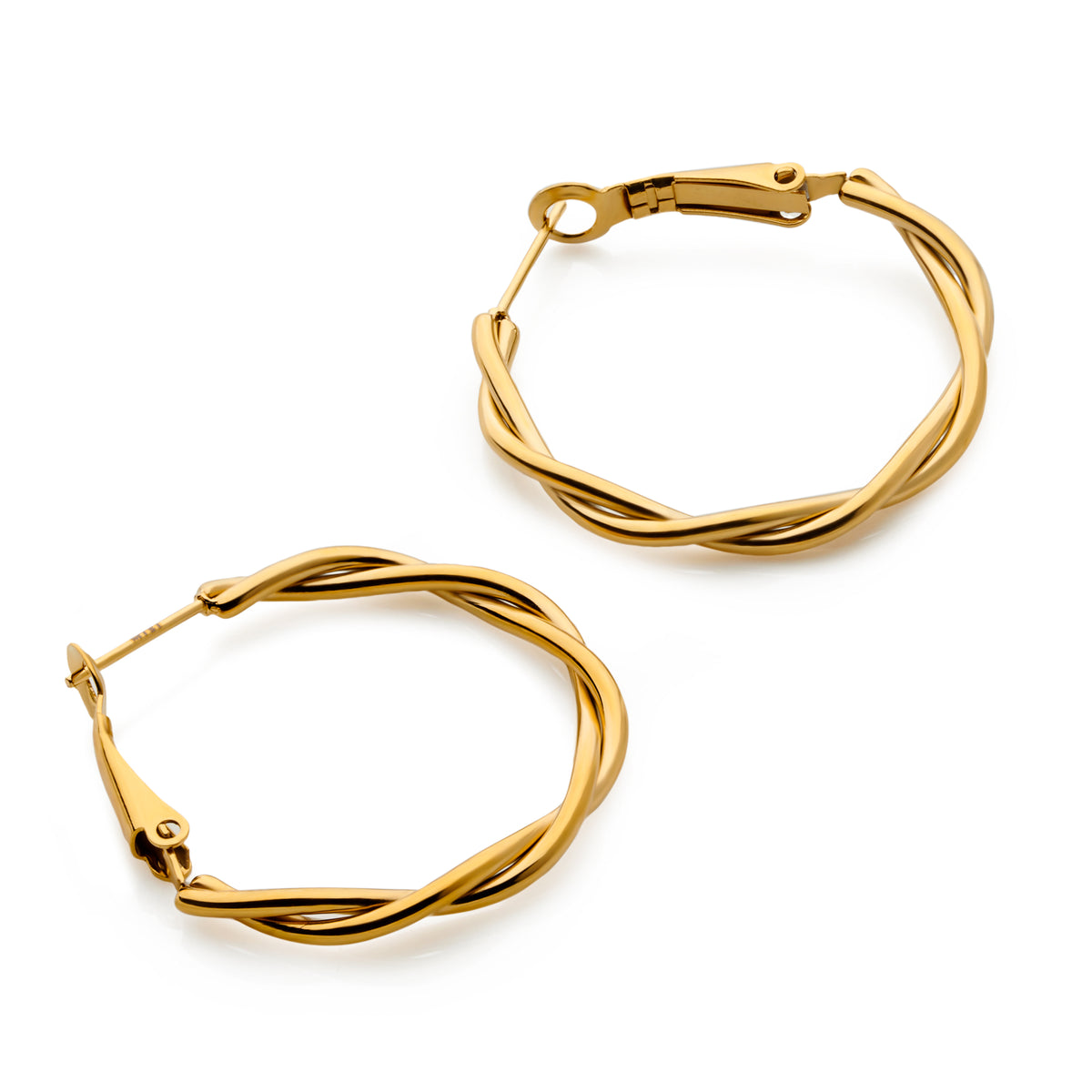 Twist Hoops (Gold)
