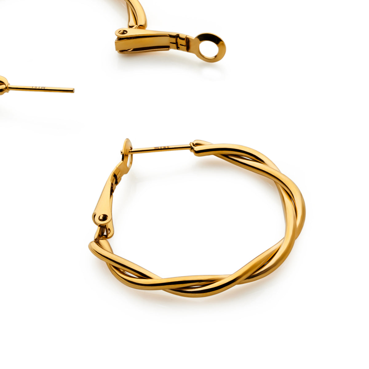 Twist Hoops (Gold)