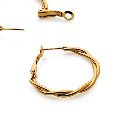 Twist Hoops (Gold)