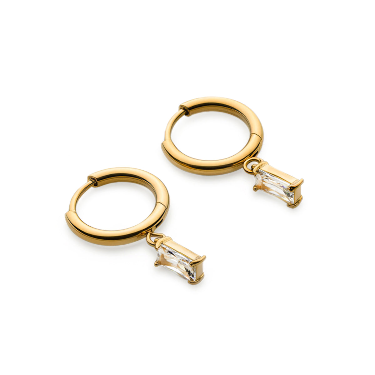 Sparkling Charm Hoops