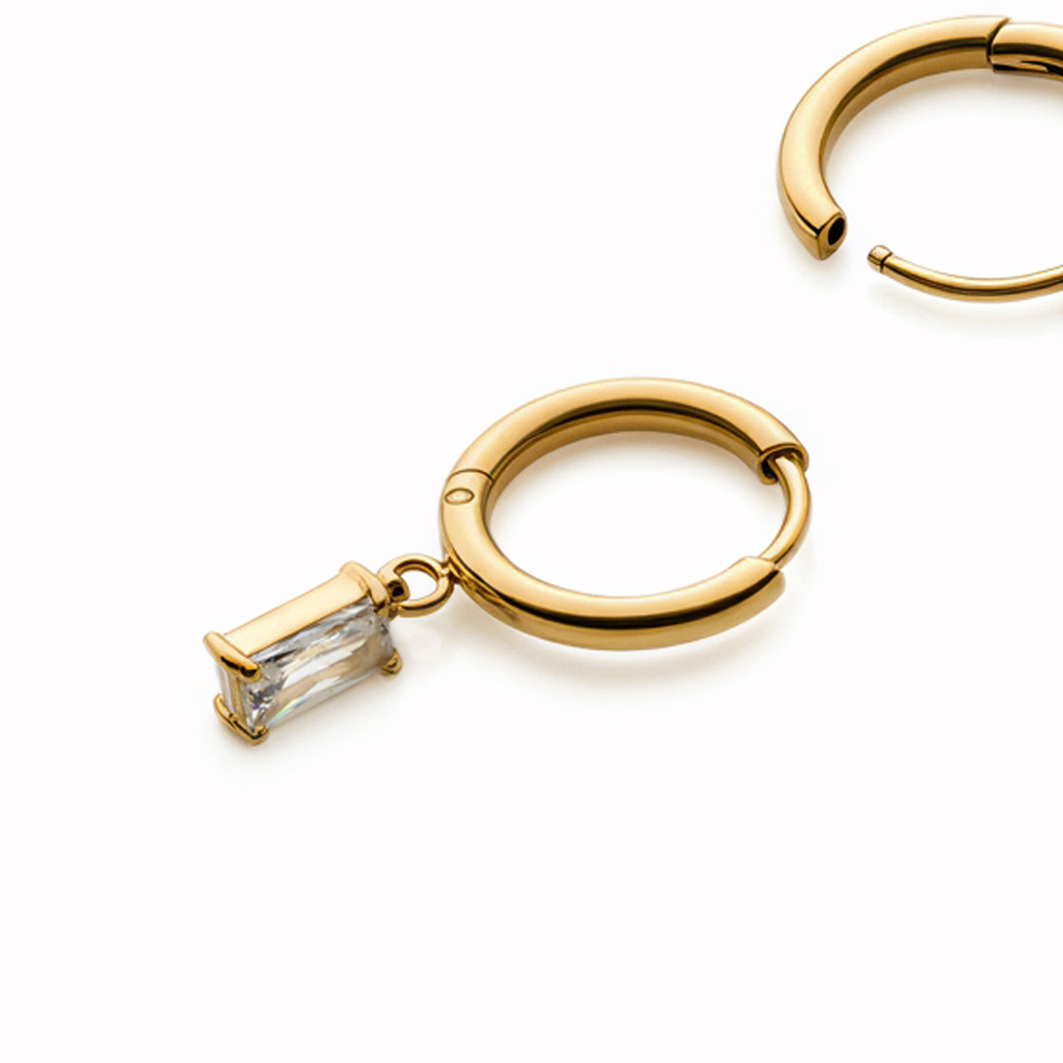 Sparkling Charm Hoops