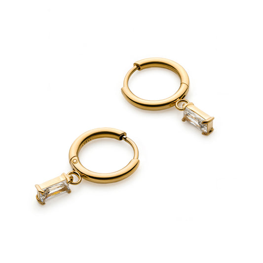 Sparkling Charm Hoops