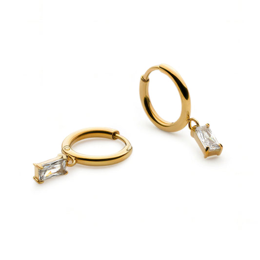 Sparkling Charm Hoops