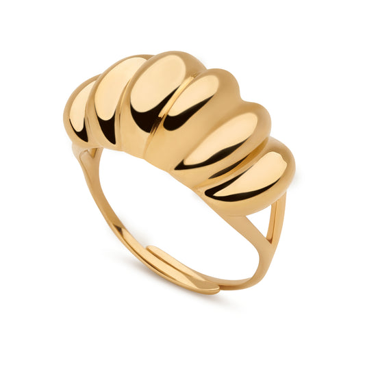 GOLD CROISSANT RING